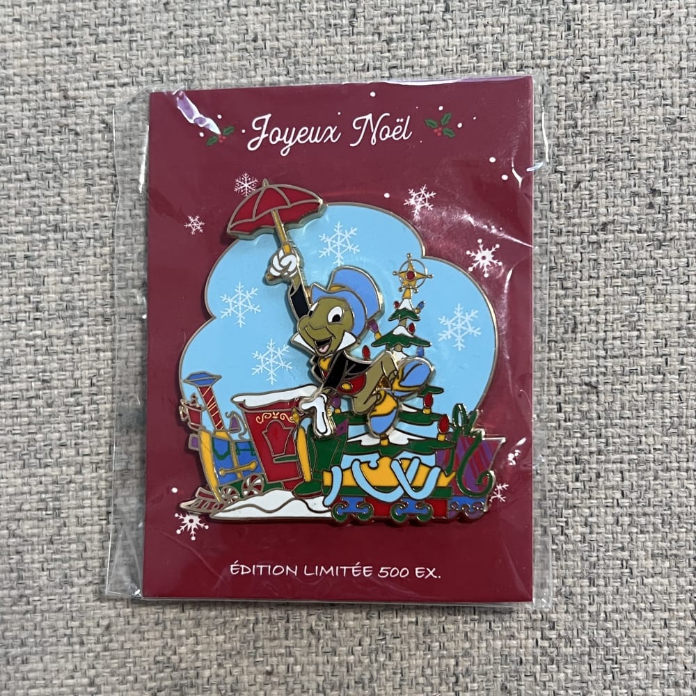 Disneyland Paris Limited Edition Happy Christmas Jiminy Cricket Pin