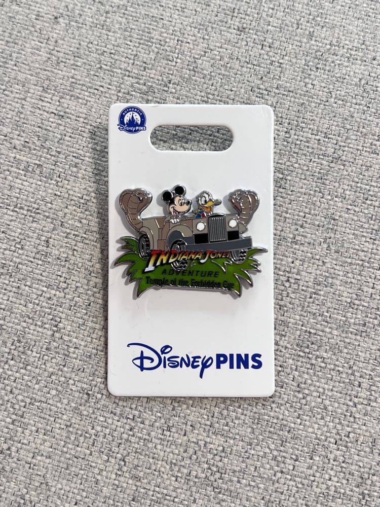 US Disney Indiana Jones Mickey Donald Ride Pin view 1