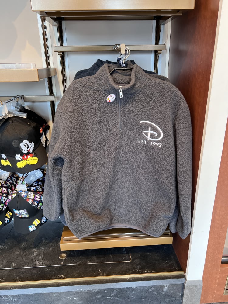 Disneyland Paris Grey Mickey Mouse Quarter Zip Fleece view 2