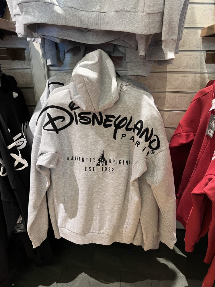 Disneyland Paris Embroidered Logo Grey Full Zip Hoodie view 1