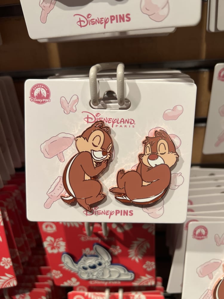 Disneyland Paris Sleeping Cherry Blossom Chip and Dale Pin Set view 1