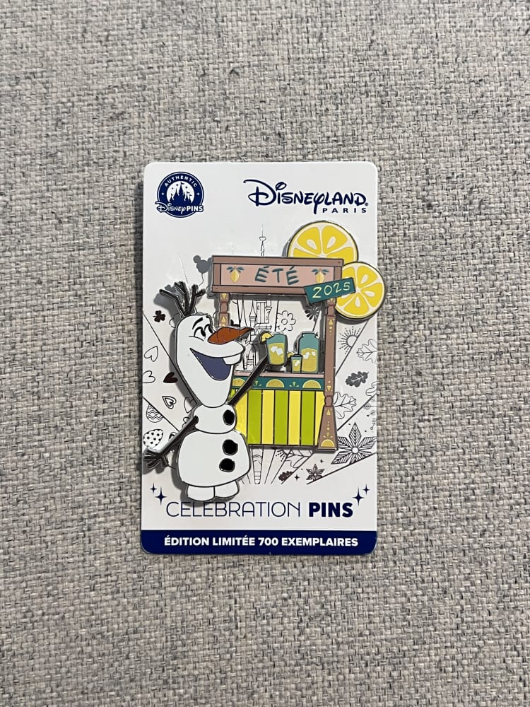 Disneyland Paris Limited Edition Summer Lemonade Stand Olaf Pin view 1
