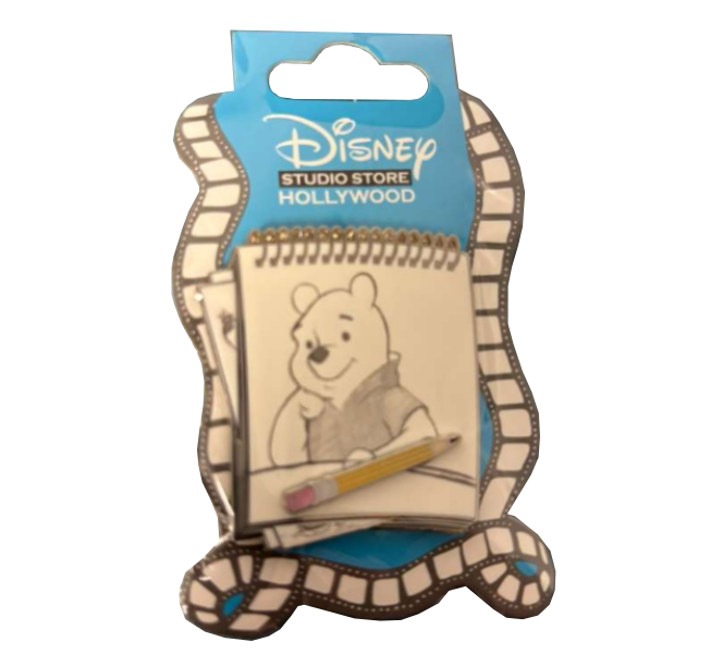 Disney Studio Store Hollywood Winnie the Pooh Sketchpad Pin view 1