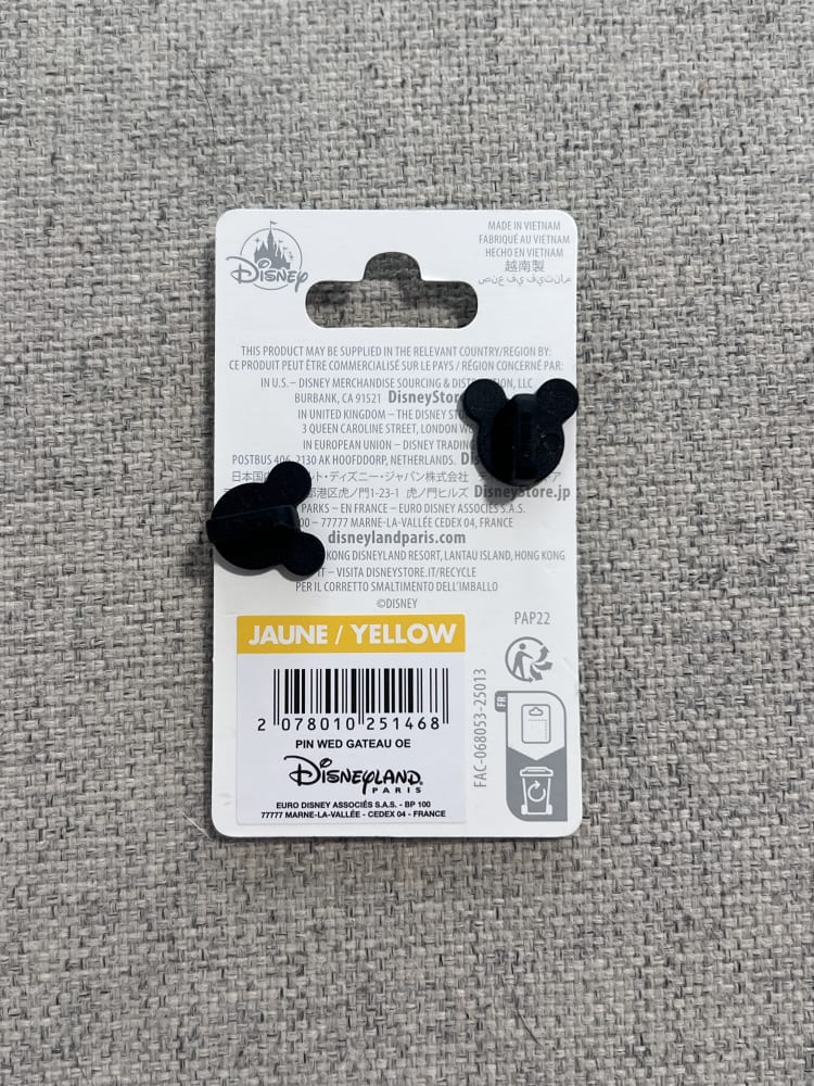 Disneyland Paris Wedding Cake Topper Mickey and Minnie Pin view 2