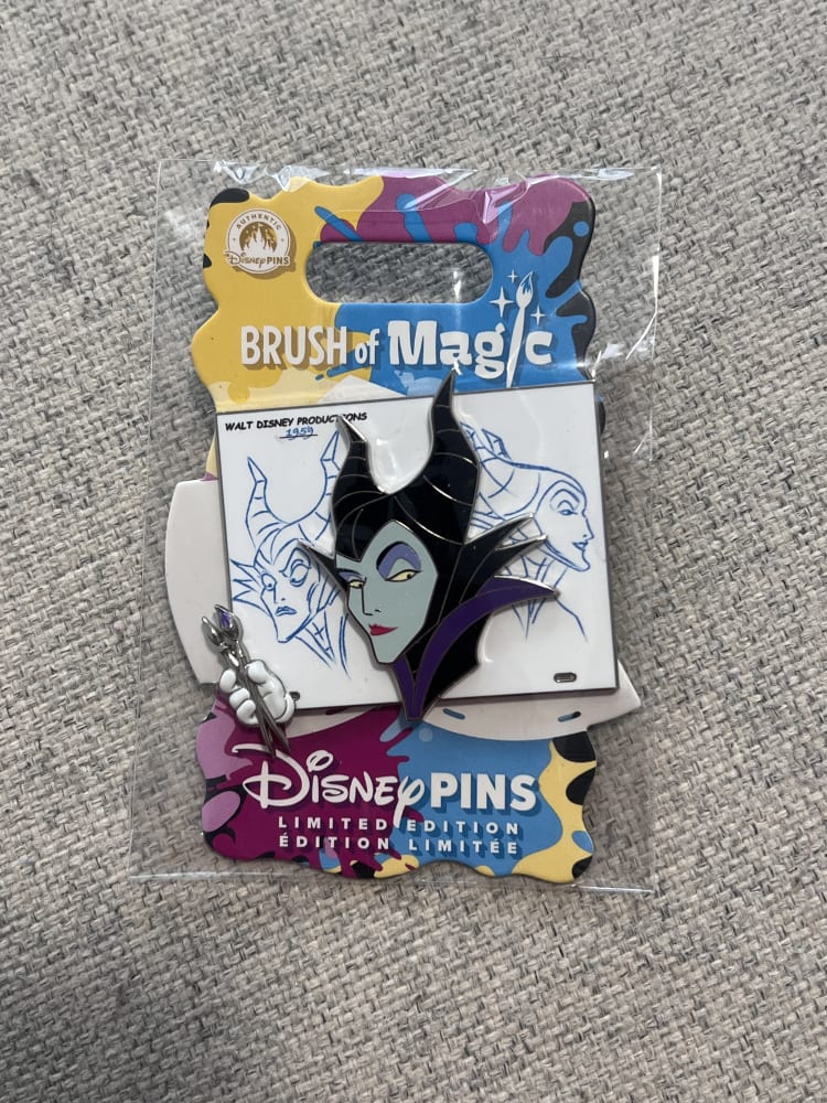 Disney Store Limited Edition Brush of Magic Maleficent Pin