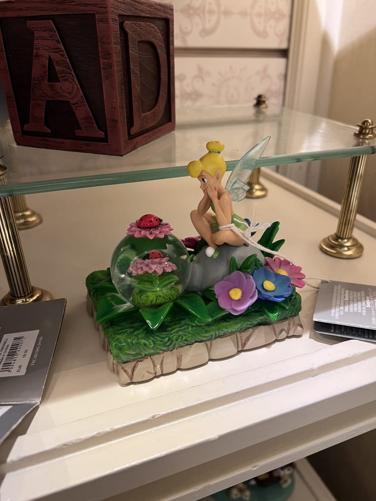 Disneyland Paris Tinkerbell Flowers Ladybug Snowglobe Figurine view 2