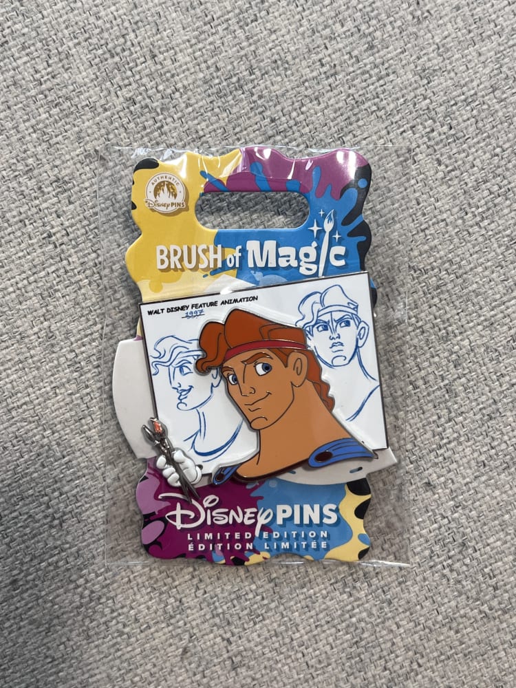 Disney Store Limited Edition Brush of Magic Hercules Pin view 1
