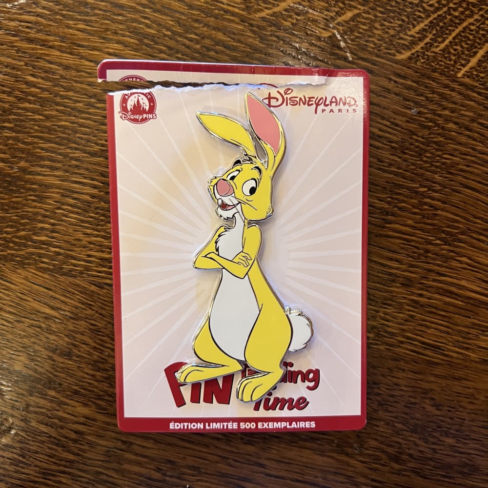 Disneyland Paris Pin Trading Time Rabbit Pin (Ripped Backing Card) view 1