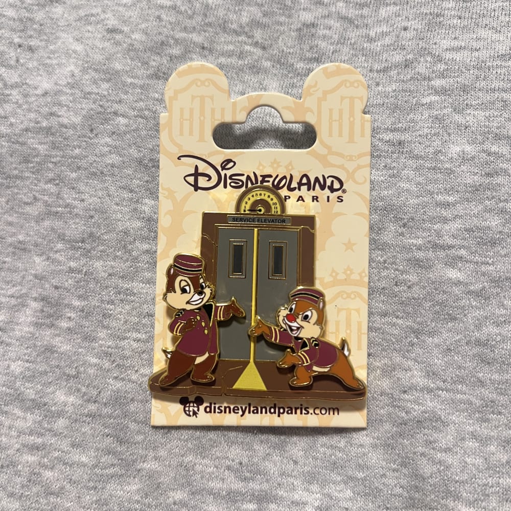 Disneyland Paris Tower of Terror Chip and Dale Service Elevator Pin view 1