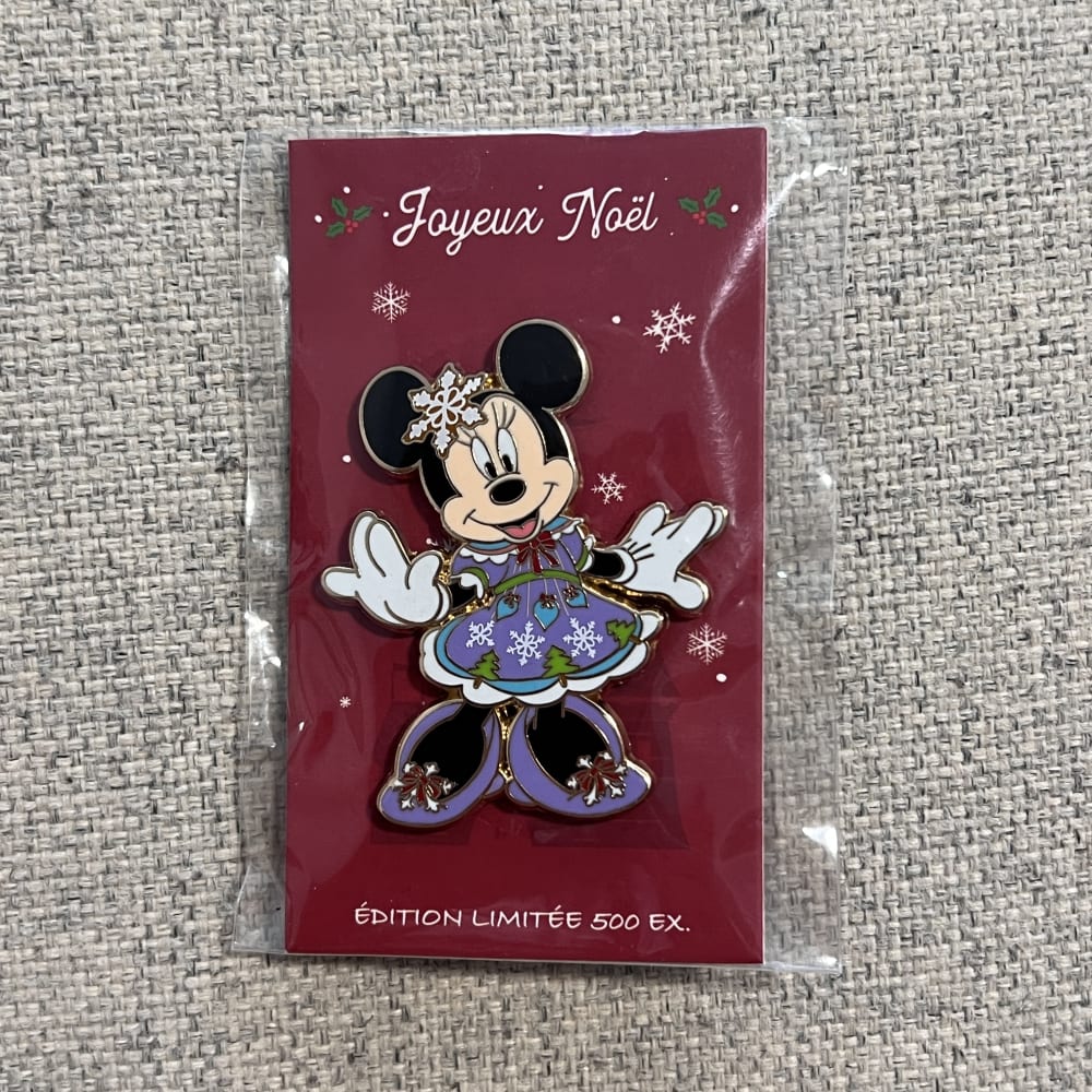 Disneyland Paris Limited Edition Happy Christmas Minnie Mouse Pin view 1