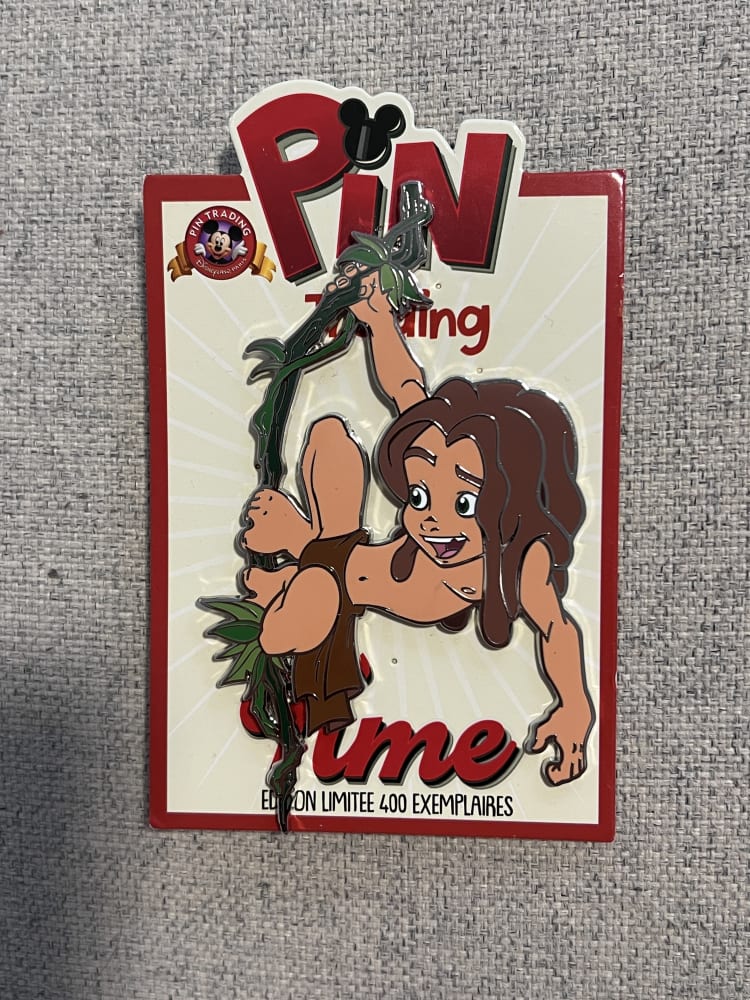 Disneyland Paris Limited Edition Pin Trading Time Tarzan Pin view 1
