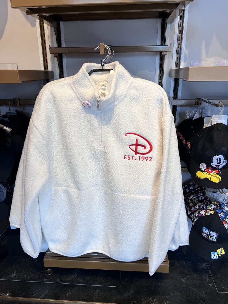 Disneyland Paris White Minnie Mouse Quarter Zip Fleece view 2
