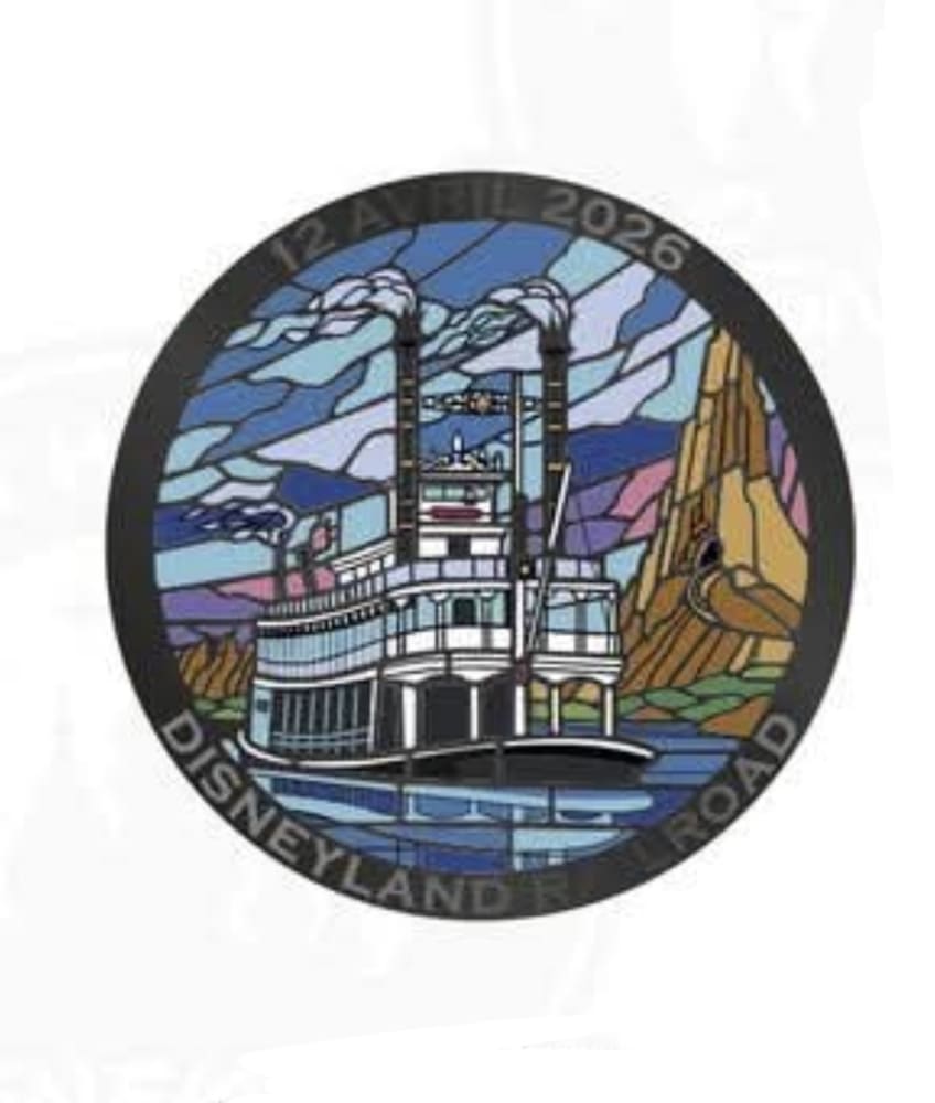 Disneyland Paris Limited Edition 12th Avril Stained Glass Frontierland Pin view 1