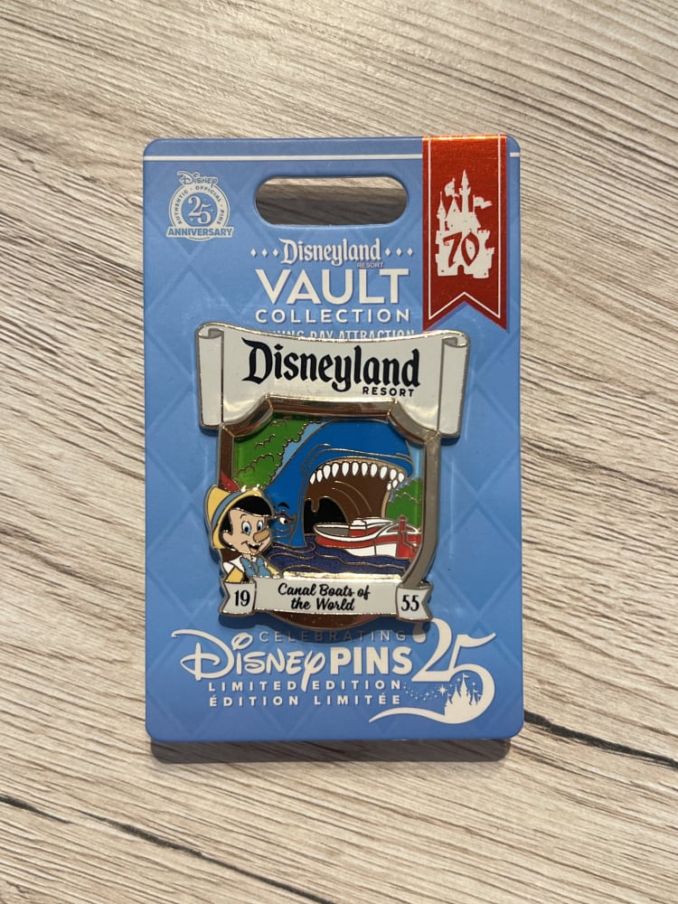 Disneyland Resort Limited Edition Vault Collection ‘Canal Boats of the World’ Pinocchio Pin
