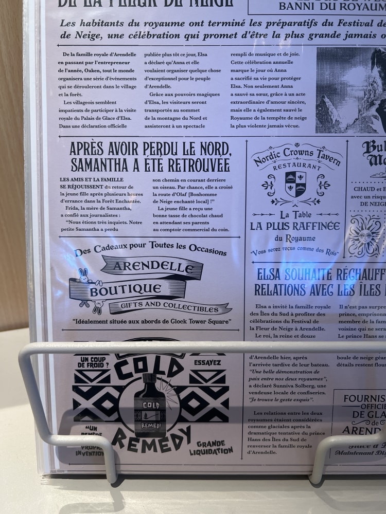 Disneyland Paris World of Frozen Arendelle Daily Press Newspaper view 3