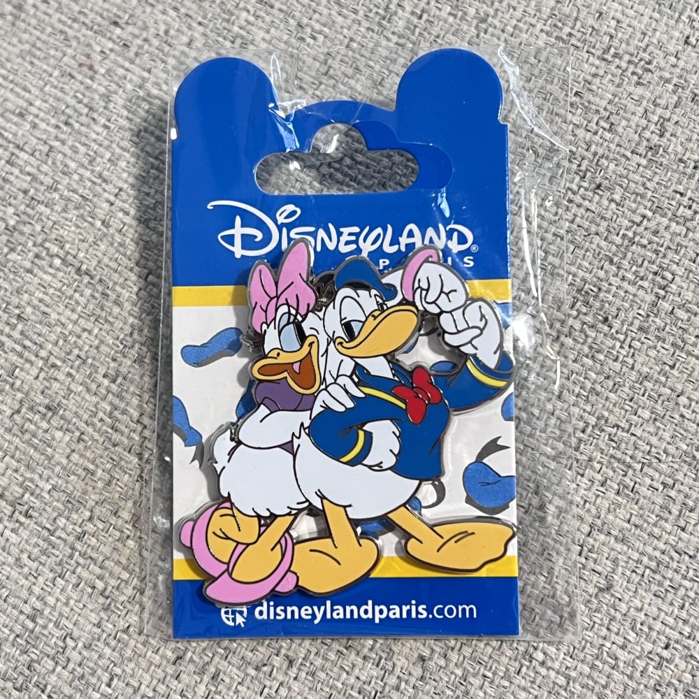 Disneyland Paris Donald and Daisy Duck Posing Pin view 1