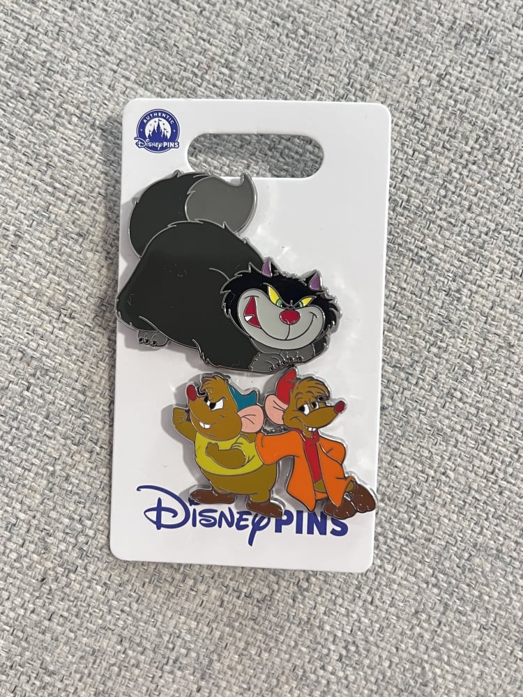 Disney Store Lucifer Jaq Gus Gus Pin Set view 1