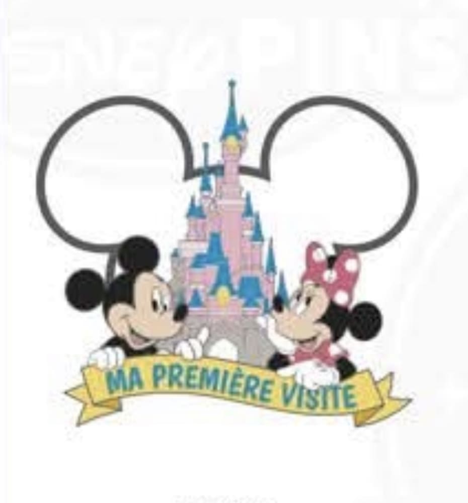 Disneyland Paris My First Visit ‘Ma Premiere Visite’ Mickey Minnie Castle Pin view 1