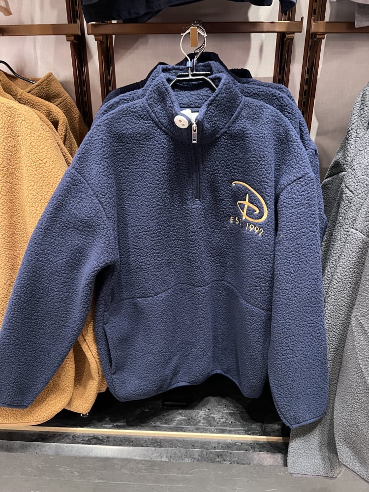 Disneyland Paris Quarter Zip Navy Donald Duck Fleece view 2