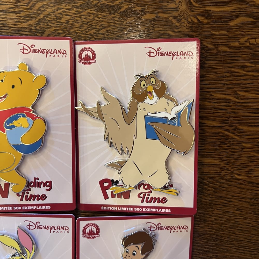 Disneyland Paris Pin Trading Time Winnie the Pooh Set of Four view 3