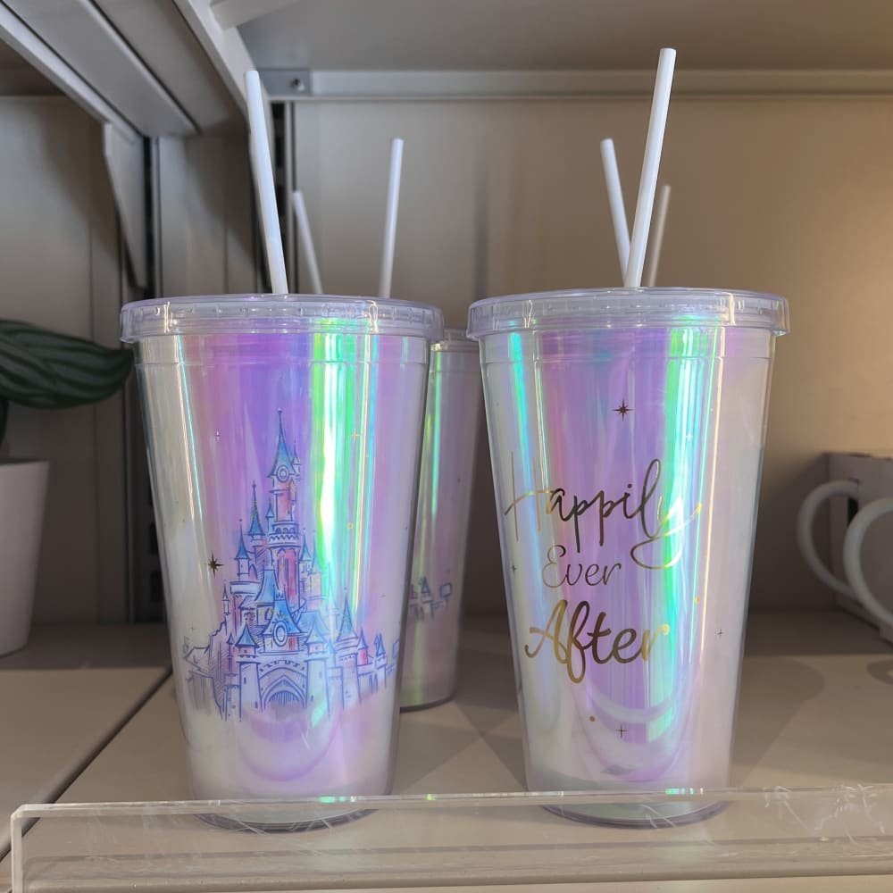 Disneyland Paris Wedding ‘Happily Ever After’ Tumbler Straw Drinkware view 1