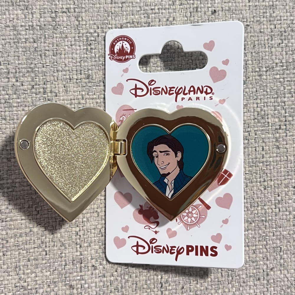 Disneyland Paris Love Heart Hinged Flynn Pin view 1