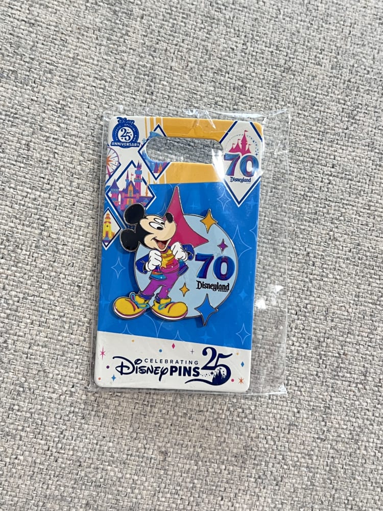 Disneyland Resort 70th Anniversary Mickey Mouse Pin view 1