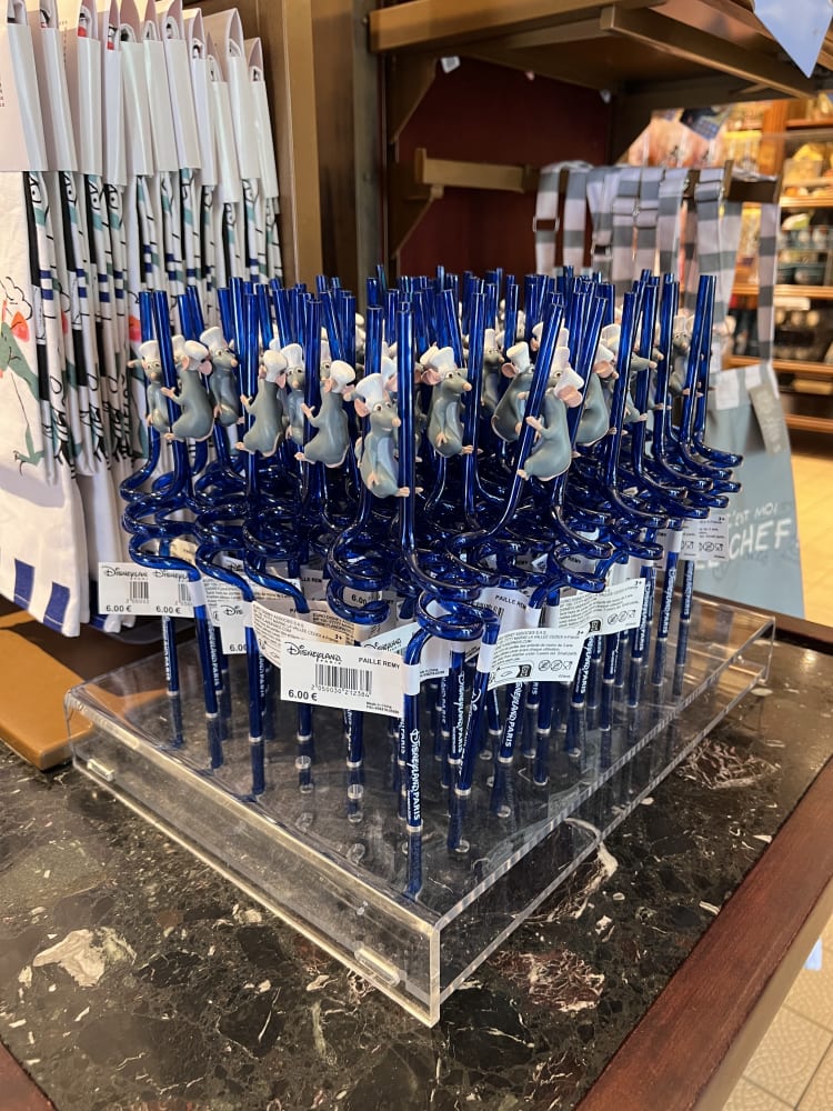 Disneyland Paris Ratatouille Remy Swirly Drinking Straw