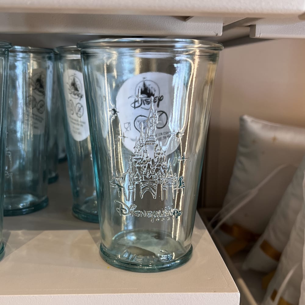 Disneyland Paris Sleeping Beauty Castle Green Drinking Glass view 1