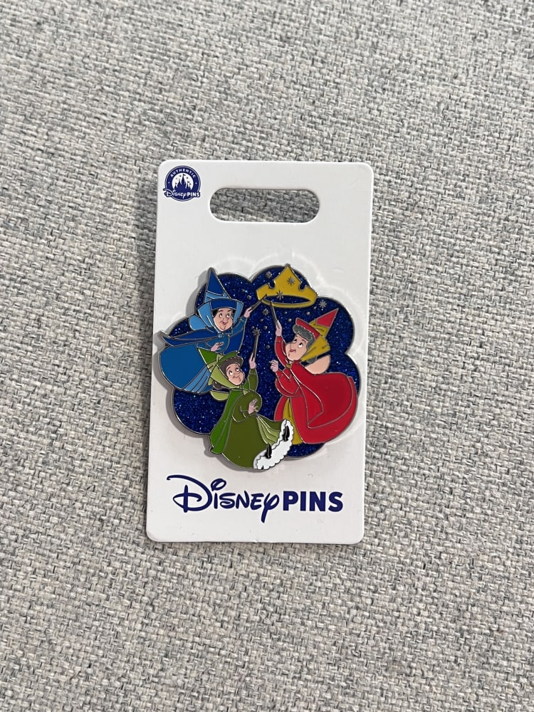 US Disney Sleeping Beauty Three Good Fairies Blue Pin