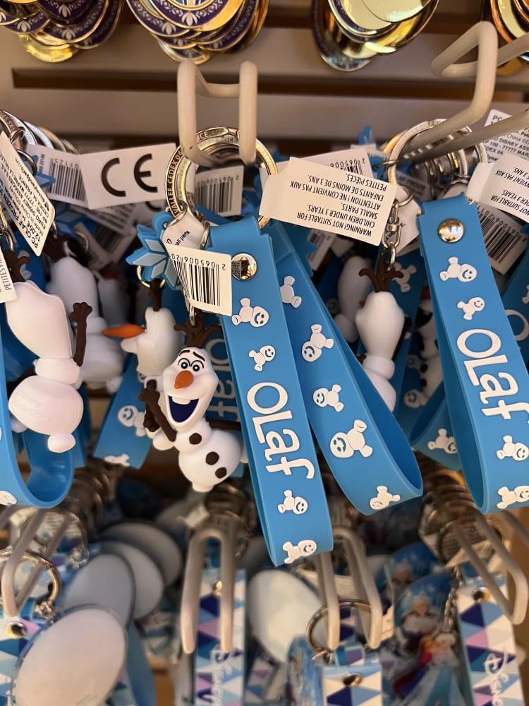 Disneyland Paris Frozen Olaf Rubber Name Tag Keyring view 1